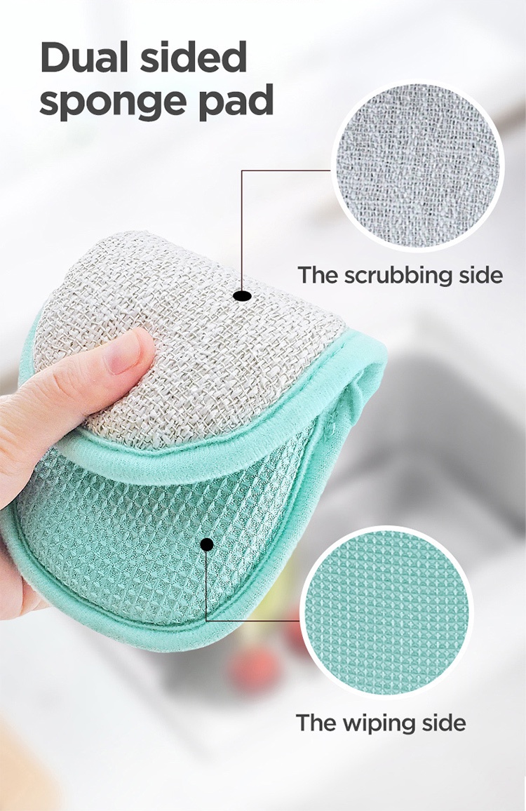Multi-purpose sponge pad Scrub _ wipe 2 in 1-2
